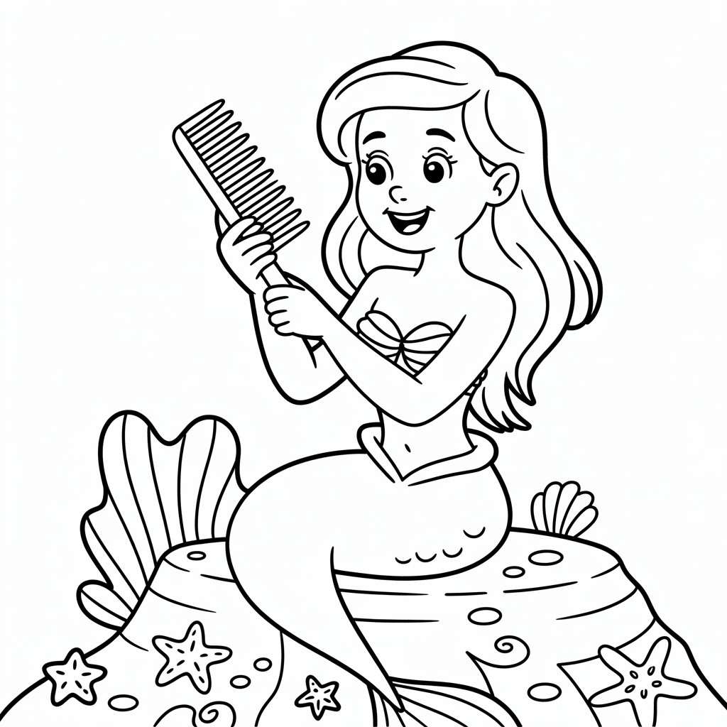 mermaid coloring pages 25