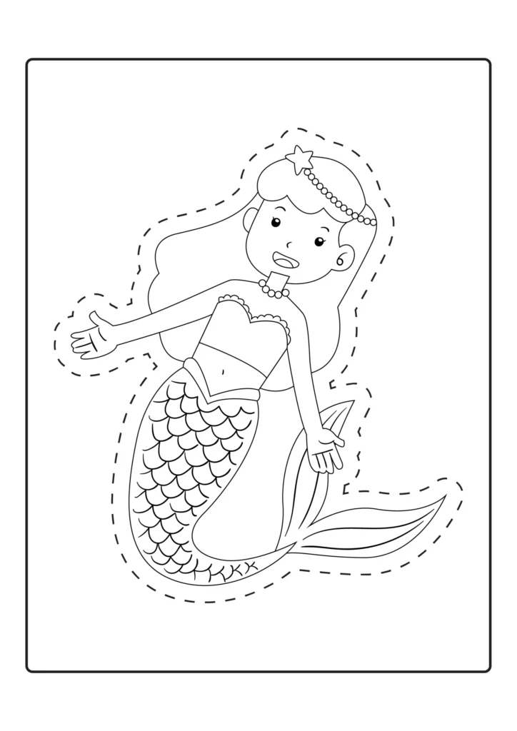 Mermaid-Scissor-coloring-pages-printable